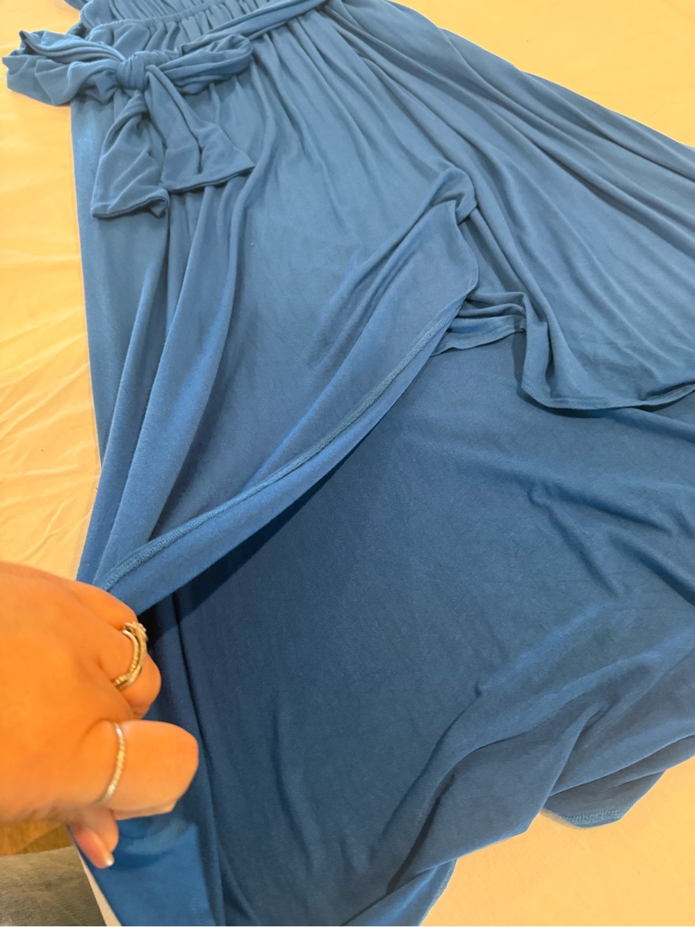 Soma Royal Blue Maxi Dress with Tie Waist - Picture 3 of 11